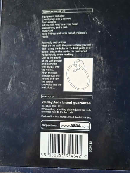 Photo of free Towel ring (Lexden CO3) #2