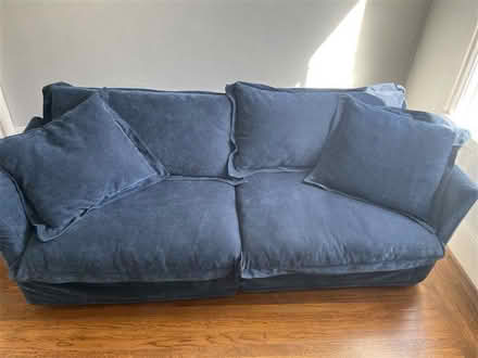 Photo of free Blue Love Seat in North Oakland (Near MacArthur BART) #2
