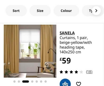 Photo of free Pair of curtains plus rail (SW15) #1