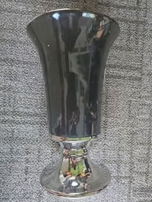 Photo of free Two Black and Silver Pedestal Vase #1