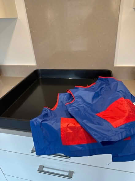 Photo of free Square tuff tray and 2 waterproof toddler aprons (Woodford SK7) #1