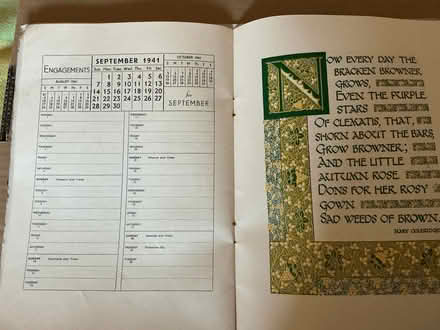 Photo of free 1941 calendar (Walkley S6) #3