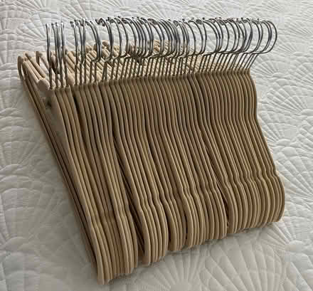 Photo of free Ivory Velvet Stackable Hangers (Troy, VA) #3