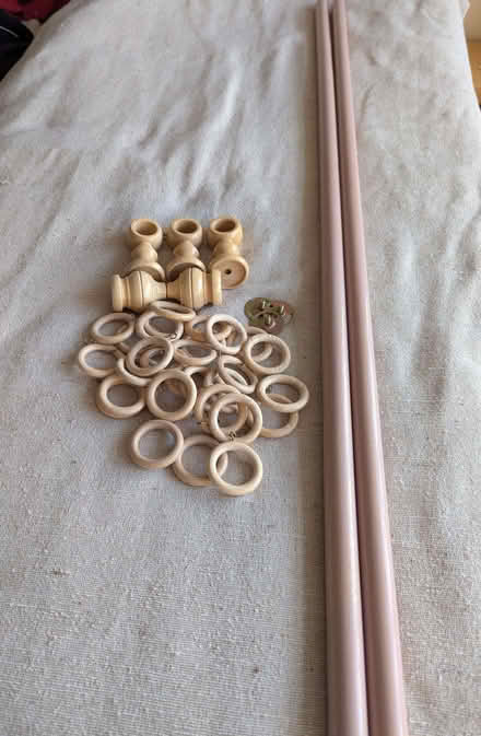 Photo of free Curtain pole, rings and fittings (Fleetville AL4) #1