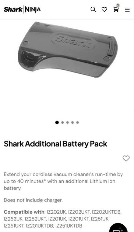 Photo of Replacement battery for above vacuum model. (South Ockendon RM15) #2