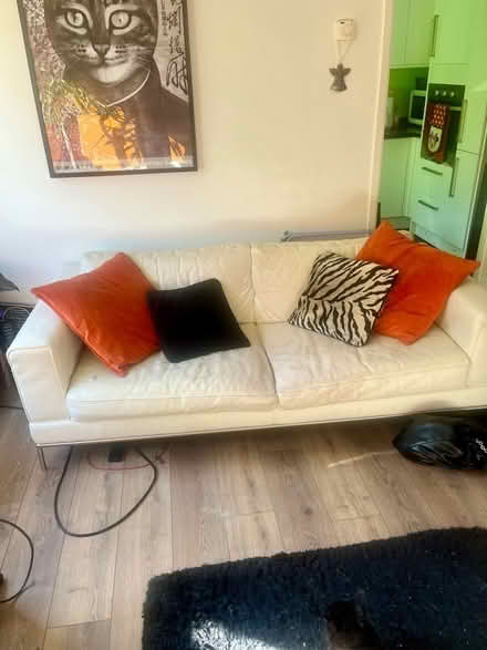 Photo of free Cream sofa and armchair , cushions not included (Enfield EN1) #1