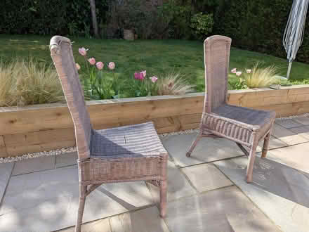 Photo of free Cane Chairs Pale Blue (Woking) #2