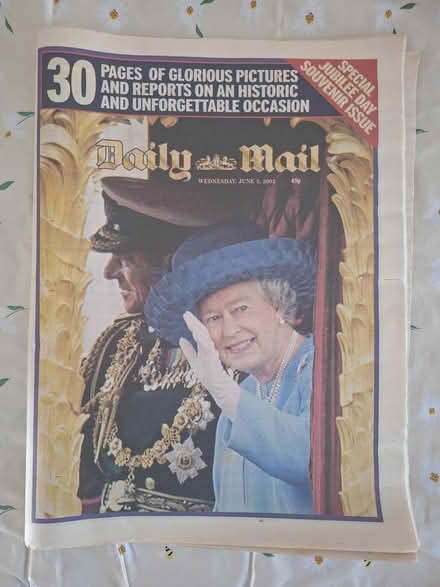 Photo of free Queens jubilee newspapers (Maidstone town center) #2