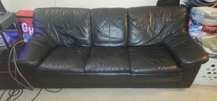 Photo of free 79" Leather Couch (NE Washington DC) #4