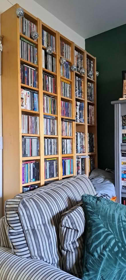 Photo of free Tall Media shelving units x 5 (Anstey LE7) #1