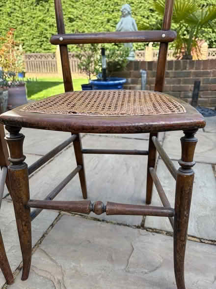 Photo of free Two antique cane seated chairs (Beare Green, RH5 4QL) #3