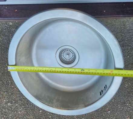 Photo of free 15 inch stainless round sink with overflow (Highworth SN6) #1