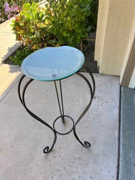 Photo of free Tall glass and metal stand (La Costa) #1