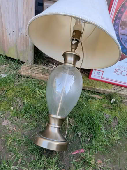 Photo of free Brass and glass lamp (BR1 bickley) #2
