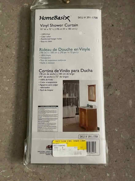 Photo of free Vinyl showers curtain - unopenedj (Harbor Bay) #1