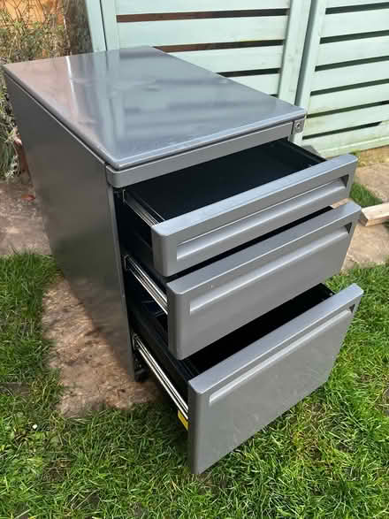 Photo of free Metal filing cabinet / small (Basingstoke RG22) #2