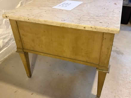 Photo of free Marble topped end table (Cambridgeport) #3