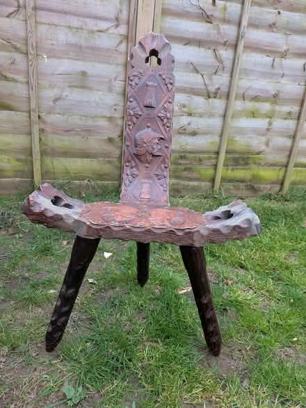 Photo of free Decorative wooden stool needs tlc (BR1 bickley) #1