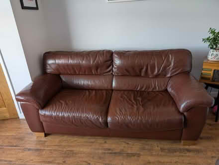 Photo of free Leather Sofa (S36 1LB) #1