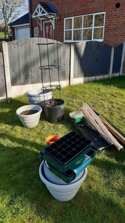Photo of free Large plant pots and garden bits (Chesterfield S40) #1