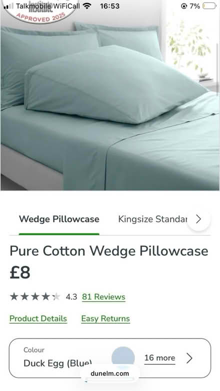 Photo of free Wedge pillow (Kendal) #3