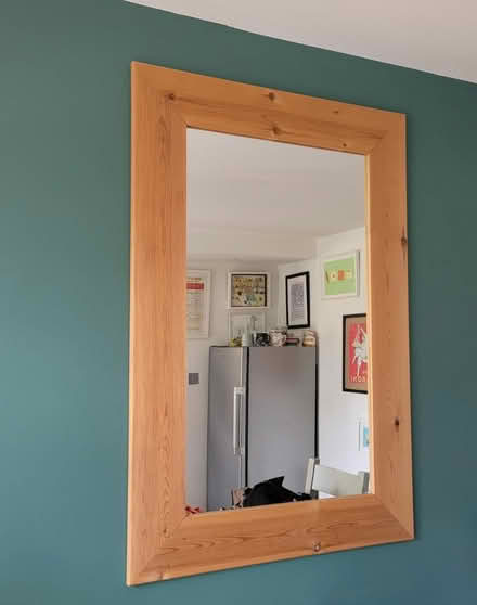 Photo of free Large wooden mirror (Stoneleigh, Epsom) #1