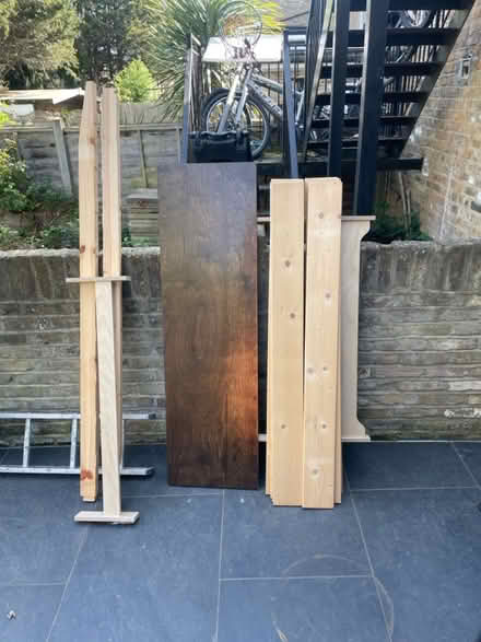 Photo of free Slatted wood king bedframe (Stoke Newington N16) #3