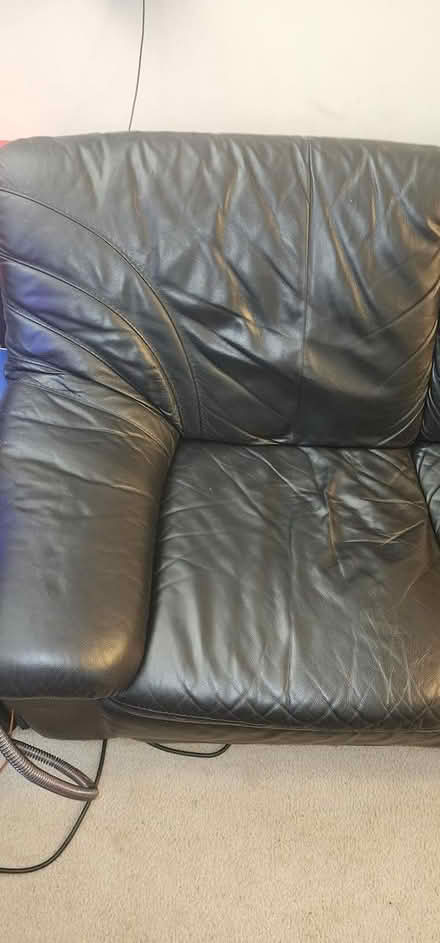 Photo of free 79" Leather Couch (NE Washington DC) #3