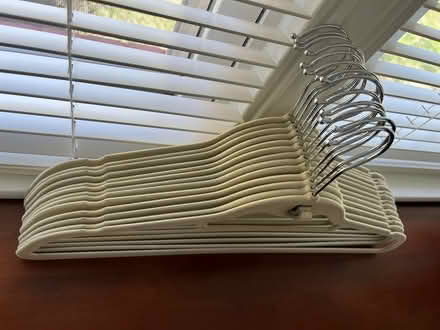 Photo of free Ivory Velvet Stackable Hangers (Troy, VA) #4