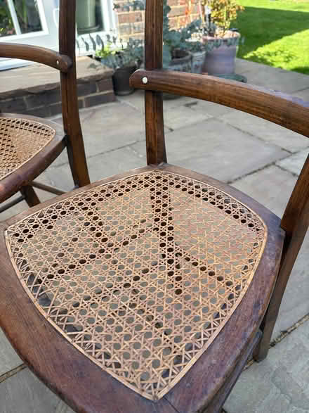 Photo of free Two antique cane seated chairs (Beare Green, RH5 4QL) #2