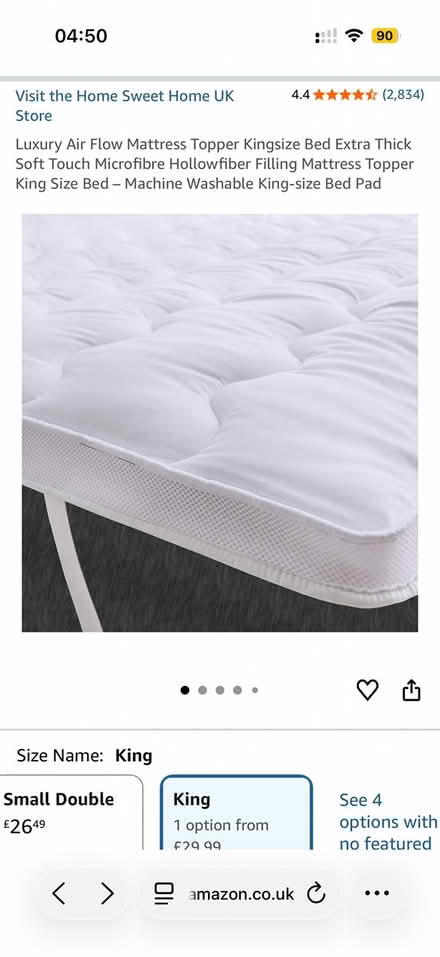 Photo of free King-sized 5cm mattress topper (SW15 3PF) #1