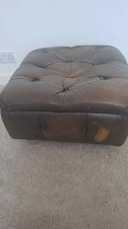 Photo of free Leather pouffe (Southport PR9) #2