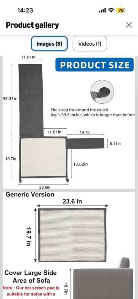 Photo of free Cat scratcher for couch corner (Graduate Hospital) #3