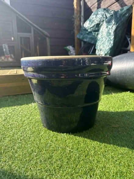 Photo of free Large blue plant pot (Offerton SK2) #1