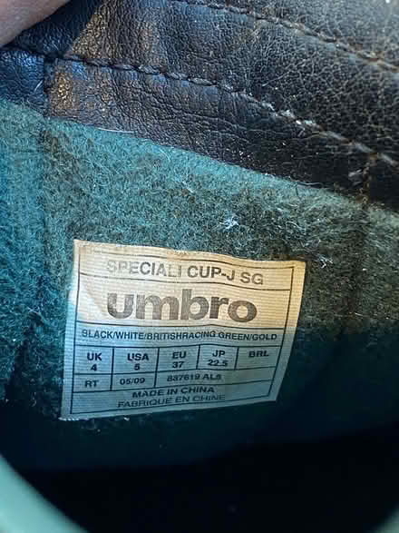 Photo of free Umbro rugby boots UK size 4 (Witley GU8) #3