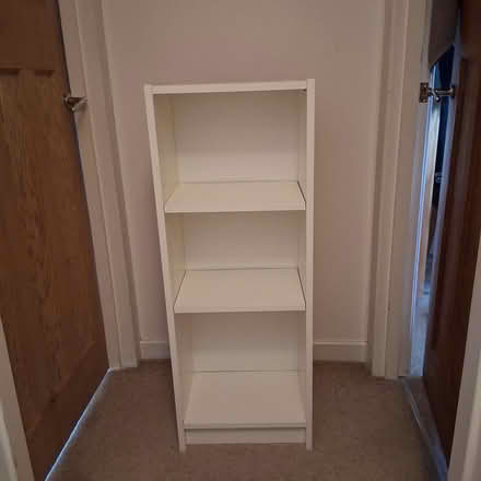 Photo of free Small white bookcase/shelving unit (Clarkston G76) #1