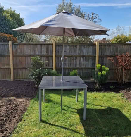 Photo of free Garden table and umbrella (Eaton NR4) #3