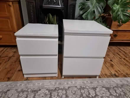 Photo of free 2 white bedside cabinets (Hillsborough S6) #1