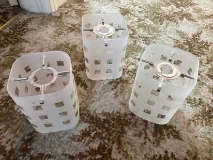 Photo of free Three matching glass lampshades (CM17) #1