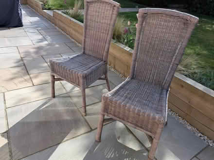 Photo of free Cane Chairs Pale Blue (Woking) #1