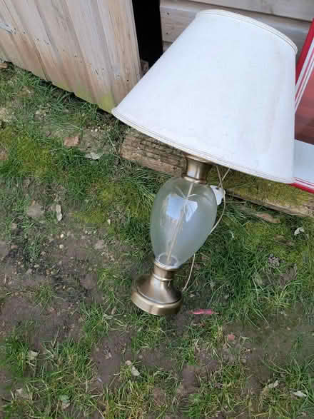 Photo of free Brass and glass lamp (BR1 bickley) #1