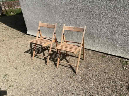Photo of free Two wooden IKEA folding chairs (Sutton Pools OX14) #2
