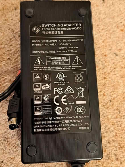 Photo of Power supply for Swann NVR16-85804 pin 48V 3750mA (Molesey KT8) #1