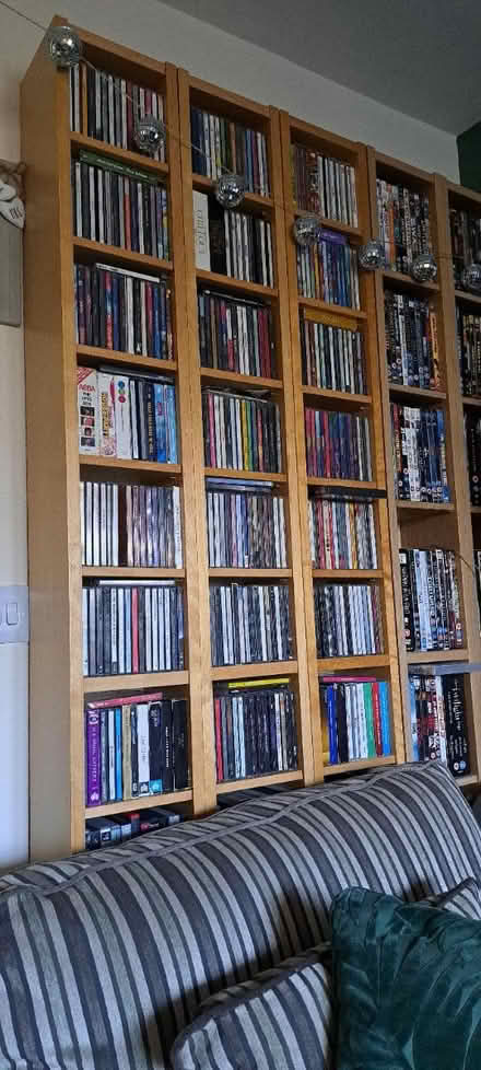 Photo of free Tall Media shelving units x 5 (Anstey LE7) #3