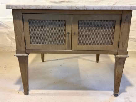 Photo of free Marble topped end table (Cambridgeport) #2