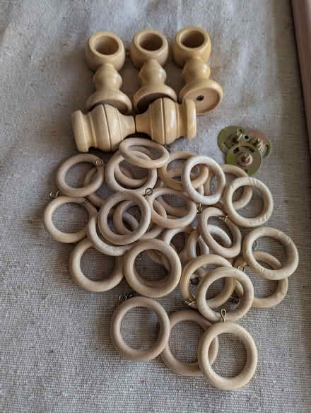 Photo of free Curtain pole, rings and fittings (Fleetville AL4) #2