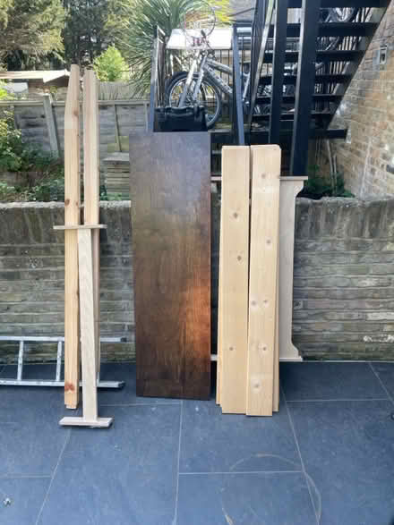 Photo of free Slatted wood king bedframe (Stoke Newington N16) #4