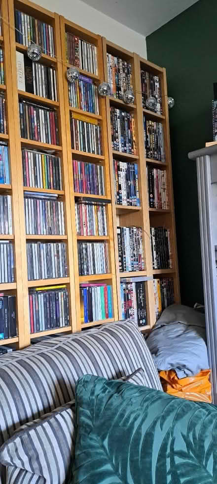 Photo of free Tall Media shelving units x 5 (Anstey LE7) #2