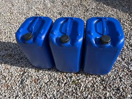 Photo of free 3x25L plastic Jerry cans - have had heating oil in them (Hurst Green BB7) #1