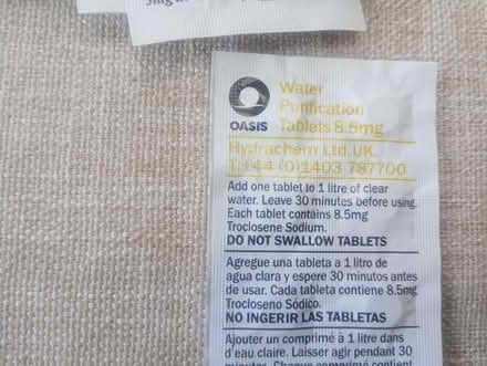 Photo of free Water purification tablets (x 100) (Dursley GL11) #1